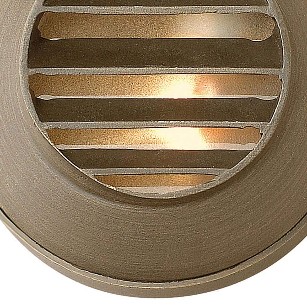 Matte Bronze Round LED Pathway Deck Sconce Light
