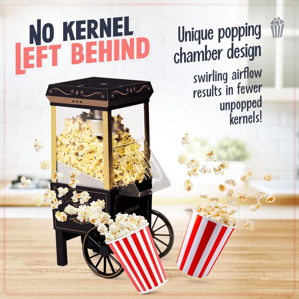 NHAP501BK6A 12-Cup Hot Air Popcorn Machine in Black