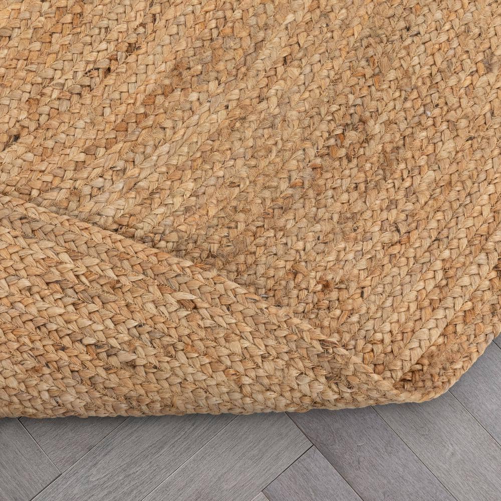 Brielle Natural Jute 4' Round Hand-Braided Rug