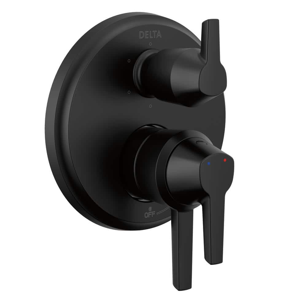 Galeon 2-Handle Wall Mount Diverter Trim Kit with 6-Setting Integrated in Matte Black (Valve not Included) price history on PriceWatchPro