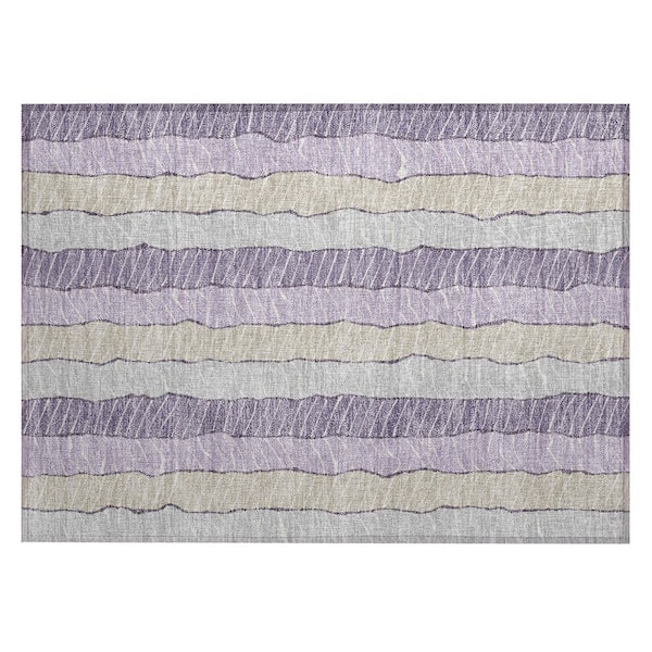 Chantille Machine Washable Indoor/Outdoor Abstract ACN3039 Lilac 2 ft. x 3 ft. Accent Rug