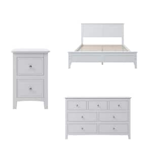 HOMESTYLES Seaside Lodge 3-Piece Hand Rubbed White Twin Bedroom Set  5523-4021 - The Home Depot