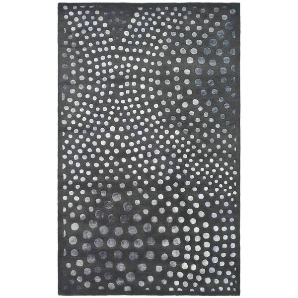 SAFAVIEH Soho Dark Grey 4 ft. x 6 ft. Geometric Area Rug