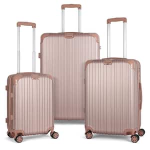 Grand Creek Nested Hardside Luggage Set in Elegant Rosegold, 3 Piece - TSA Compliant