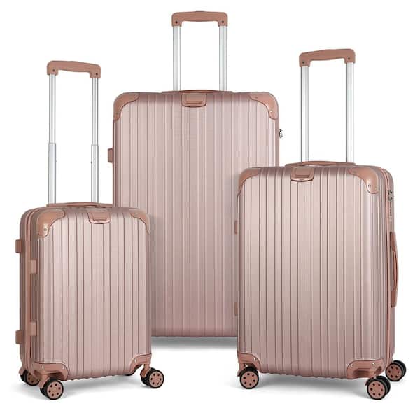 HIKOLAYAE Grand Creek Nested Hardside Luggage Set in Elegant Rosegold ...
