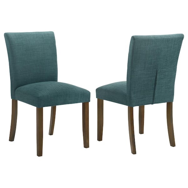 雪のchair Coaster Cantley Teal Blue Upholstered Solid Back Dining Side Chair