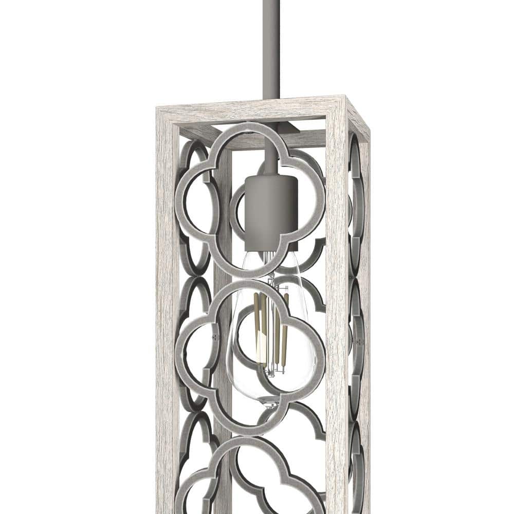 Gablecrest Distressed White Aluminum Mini Pendant Light