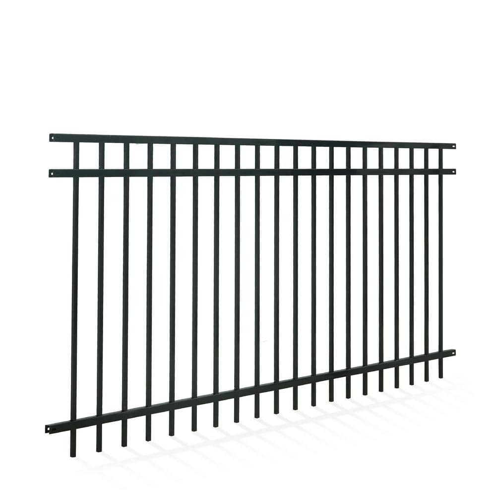 4 ft. x 8 ft. Heavy Duty Spaced Bar Flat Top Metal Fence Panel, Anti-Rust Decorative Garden Fence Panel (Single Panel) price history on PriceWatchPro
