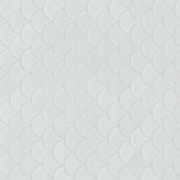 MSI Retro Gray Scallop 13.19 in. x 11.22 in. x 6mm Glossy Porcelain Mesh-Mounted Mosaic Tile (13.65 sq. ft. / case) MSI Retro Gray Scallop 13.19 in. x 11.22 in. x 6mm Glossy Porcelain Mesh-Mounted Mosaic Tile (13.65 sq. ft. / case)
