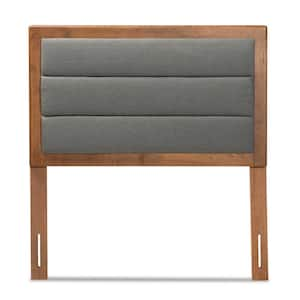 Dexter Dark Grey and Walnut Brown Twin Headboard