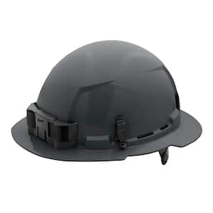 BOLT Gray Type 1 Class E Full Brim Non-Vented Hard Hat with 6-Point Ratcheting Suspension (10-Pack)