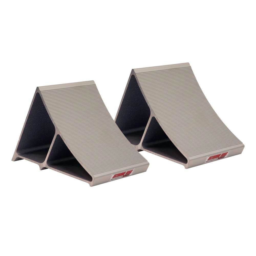 Premium Lightweight Aluminum Wheel Chock with Ribbed Slope and Grip Teeth-Set of 2 price history on PriceWatchPro