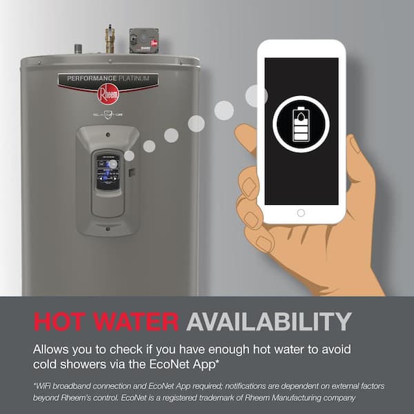 Rheem Gladiator 40 Gal. Medium 12 Year 5500/5500-Watt Smart Electric Water  Heater with Leak Detection and Auto Shutoff XE40M12CS55U1 - The Home Depot