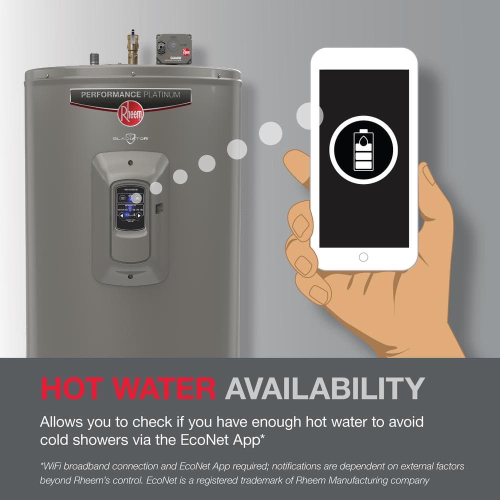 Gas Water Rheem Gladiator Water Heater Hot Water Tank 50 Gallon