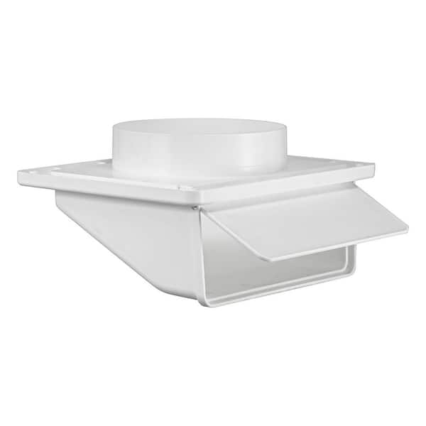 6 in. Plastic Exhaust Soffit Bath Fan Vent with Damper, 146W, White