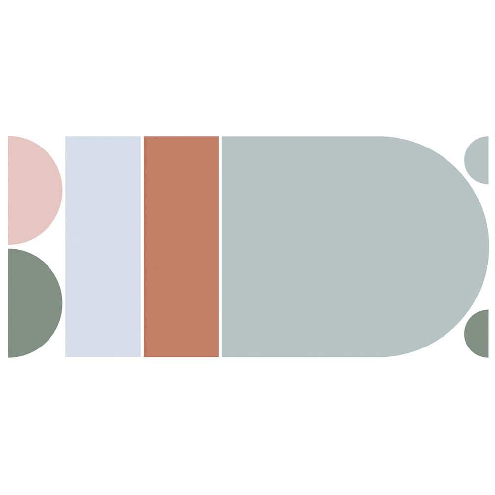 Modern Multicolor Geometric Peel and Stick Wall Decals