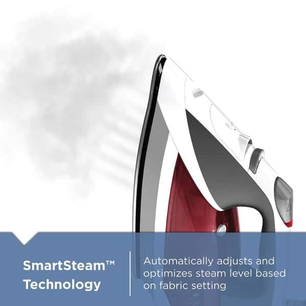 Vitessa Advanced Red and White Steam Iron with Nonstick Soleplate