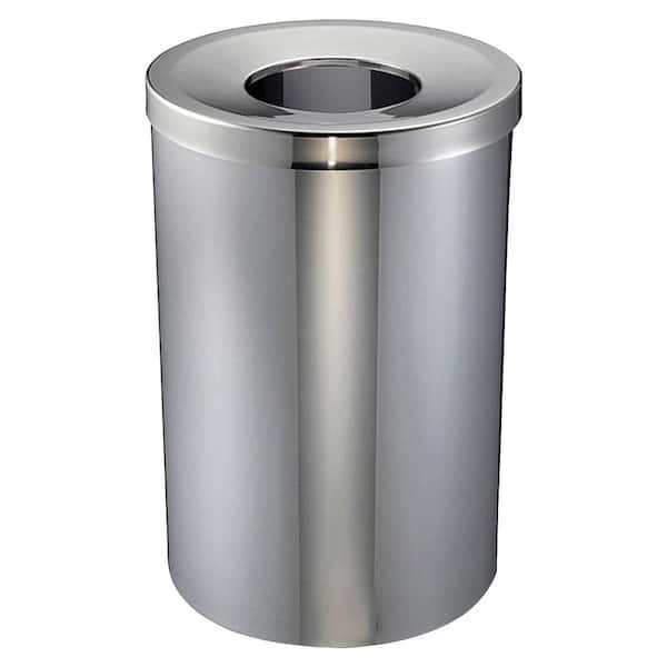 Genuine Joe 30 Gal. Stainless Steel Round Open Top Trash Can
