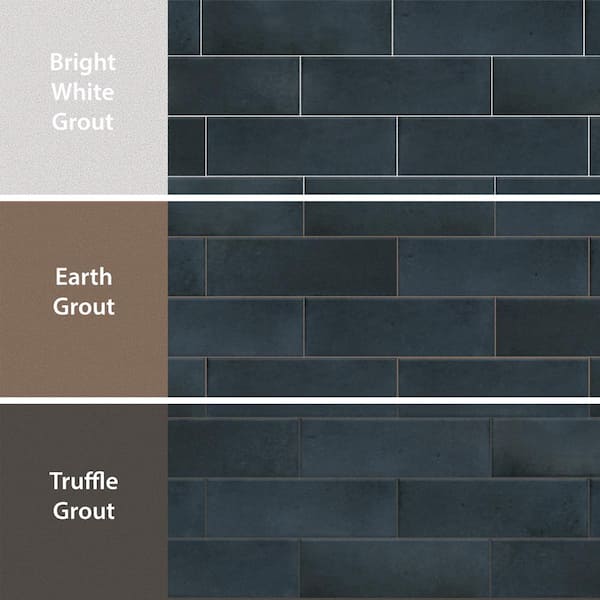 Merola Tile Coco Glossy Blue Night 2 in. x 5-7/8 in. Porcelain