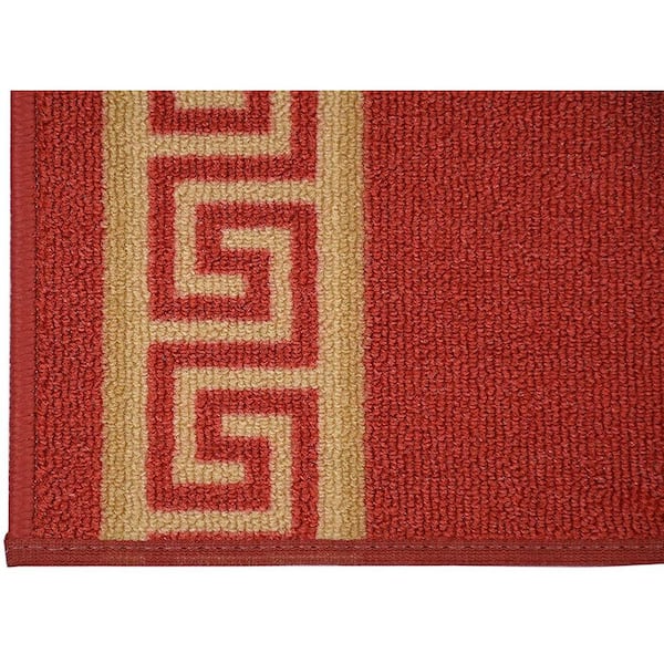 Meander Greek Key Design Cut to Size Red Color 26 Width x Your