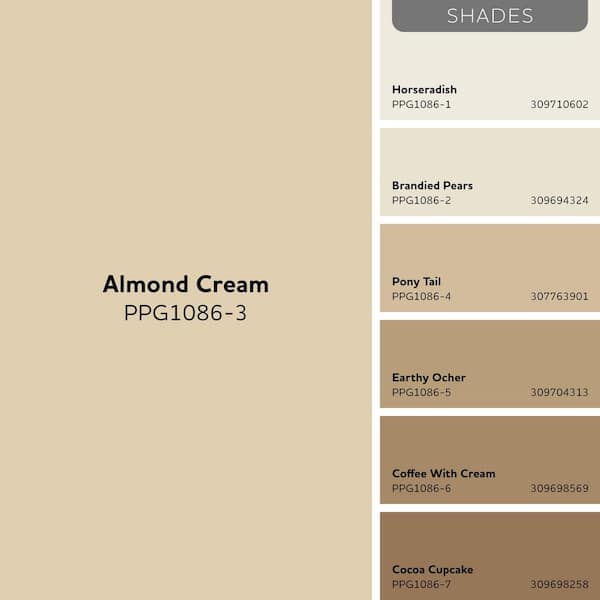 Glidden Premium 1 qt. PPG1086-3 Almond Cream Satin Exterior Latex