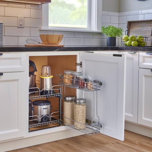 Wood Food Storage Container Organizer for Base 18 Cabinets