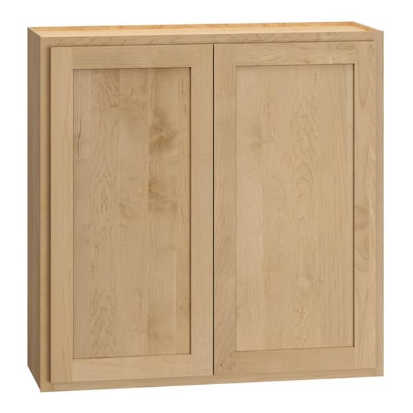 QuickShip Cottage 36 in. W x 12 in. D x 36 in. H Assembled Plywood Shaker Wall Kitchen Cabinet in Canopy Partial Overlay