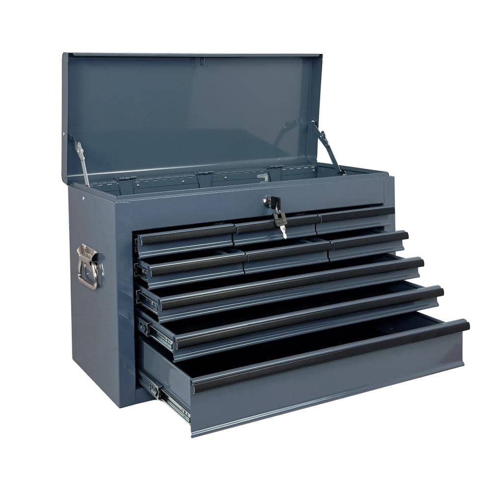 24 Inch Heavy Duty Portable Gray Tool Box, 9 Drawer Tool Chest with EVA Liners Ball Bearing Slides Locking System price history on PriceWatchPro