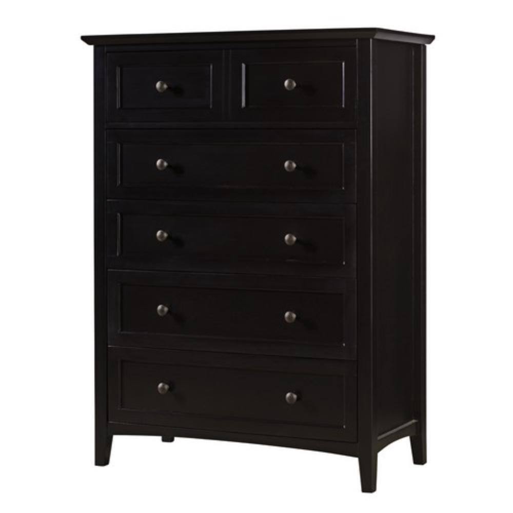 Benjara 19 In. Black 5-Drawer Wooden Chest Of Drawers BM206664 - The ...