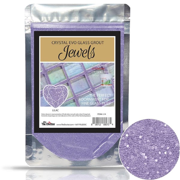 The Tile Doctor Crystal Glass Grout Jewels Lilac 75 grams (1-Pack)