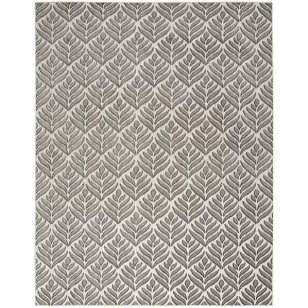 Charcoal 8 ft. x 11 ft. Woven Polypropylene Rectangle Indoor/Outdoor Area Rug