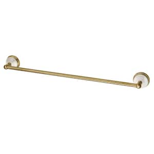 Victorian 24 in. Wall Mount Towel Bar in Brushed Brass