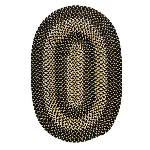 Colonial Mills Brook Farm Blackberry 2 ft. x 4 ft. Oval Braided Area Rug