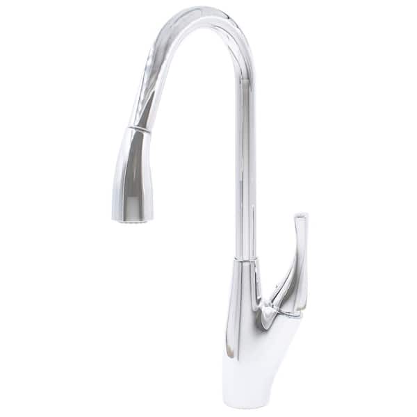 Novatto Dual Action Single-Handle Pull-Down Kitchen Faucet in Chrome