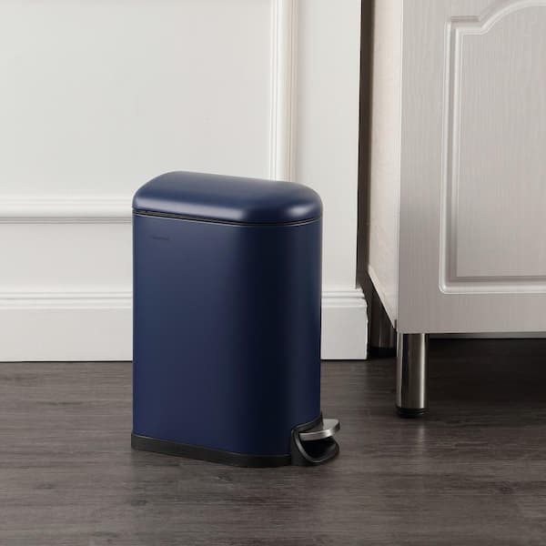 Roland Mini 2.6 Gal. Denim Blue Step-Open Trash Can