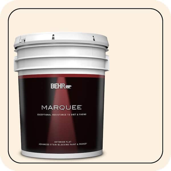 BEHR MARQUEE 5 gal. #M230-1 Sweet Coconut Milk Flat Exterior Paint & Primer