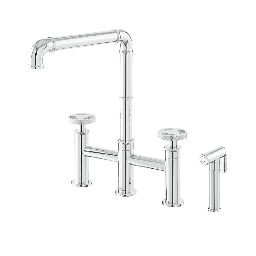 Avallon Pro Chrome Widespread Kitchen Faucet with Side Sprayer