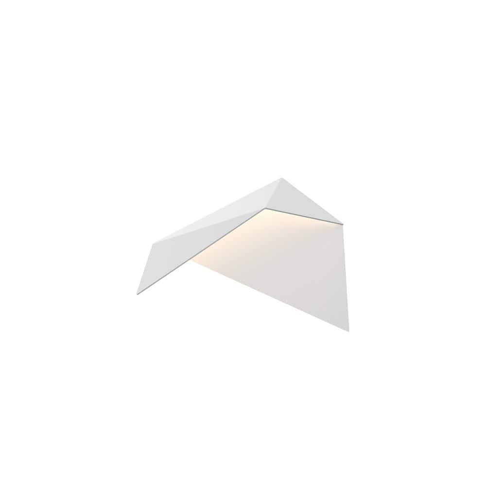 White Dimmable Direct Wired Electric Wall Sconce