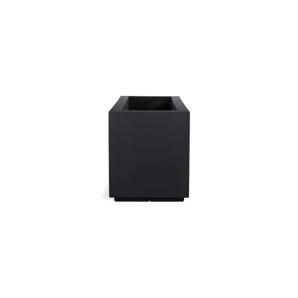Modern Black Rectangular Trough Planter 46" L for Outdoor & Indoor