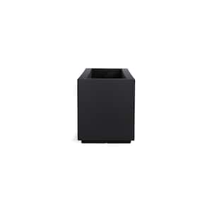 Milan Tall 46 in. x 17 in. Black Composite Trough