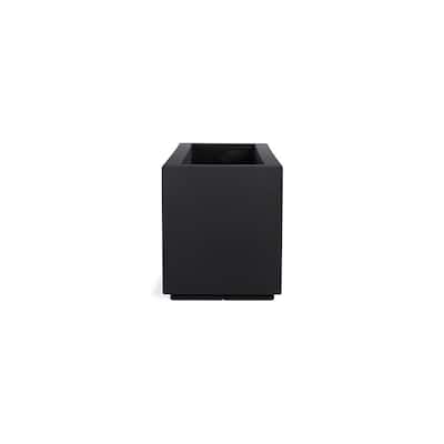 Milan Tall 46 in. x 17 in. Black Composite Trough