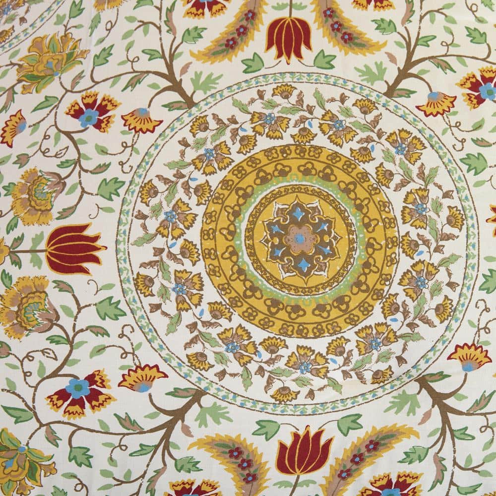 Joanne King Cotton Reversible Bedspread Set in Red and Yellow