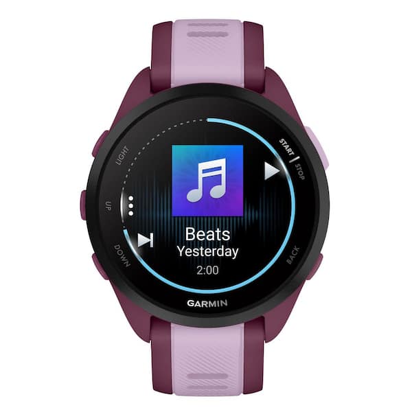 Garmin Forerunner 165 43mm Music Running Smartwatch in Berry/Lilac