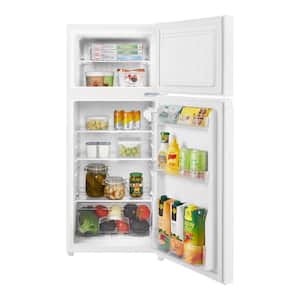 4.5 cu. ft. 2-Door Mini Refrigerator in White with Freezer