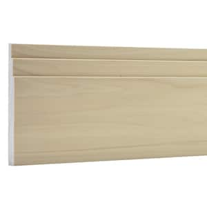 5625 in. D x 5.5 in. W x 92 in. L Unfinished Poplar Wood Duncan Sawtooth Baseboard Moulding