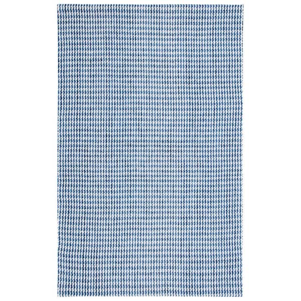SAFAVIEH Marbella Navy/Ivory Doormat 3 ft. x 5 ft. Houndstooth Area Rug
