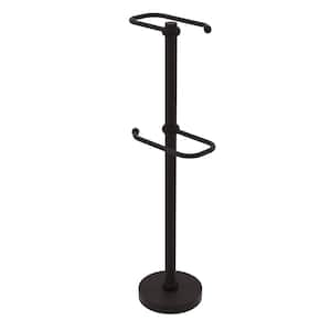 Free Standing Two Roll Toilet Paper Holder Stand in Oil Rubbed Bronze