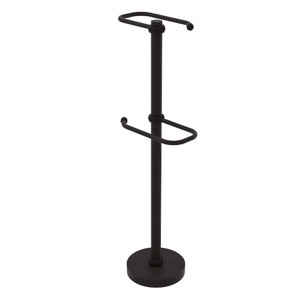 Allied Brass Free Standing Two Roll Toilet Paper Holder Stand in Oil Rubbed Bronze