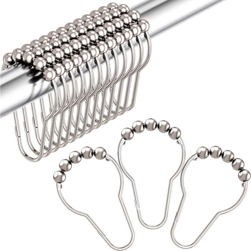 1-Pack Adjustable Stainless Steel Spring Tension, 0.90 in. W x 7 in. L, Silver Shower Curtain Liner, Non-Slip price history on PriceWatchPro