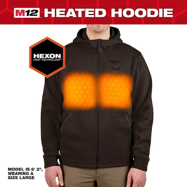 Men's 3X-Large M12 12-Volt Lithium Ion Cordless Brown Heated Hooded Jacket (Jacket and Battery Holder Only)